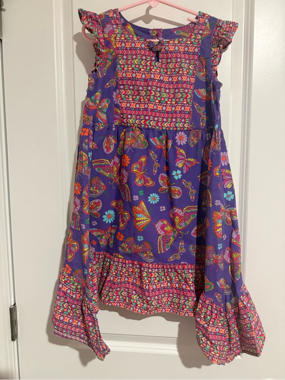 Gymboree Purple Butterfly Print Dress with Bright Accents